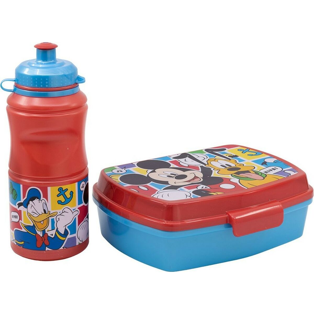 Brotzeitdose mit Flasche Mickey Mouse 380 ml Kunststoff