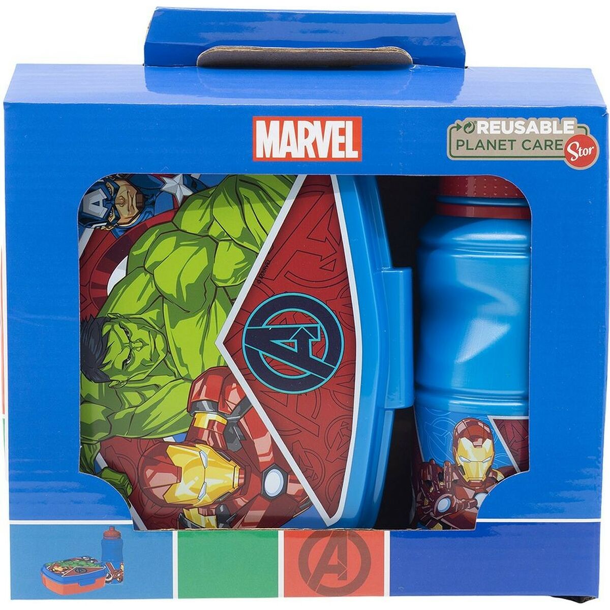 Lunchbox Set mit Trinkflasche Avengers bunt