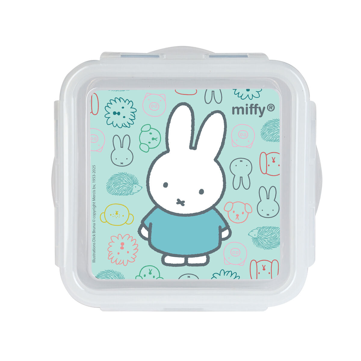 Lunchbox Miffy Friends blau geöffnet