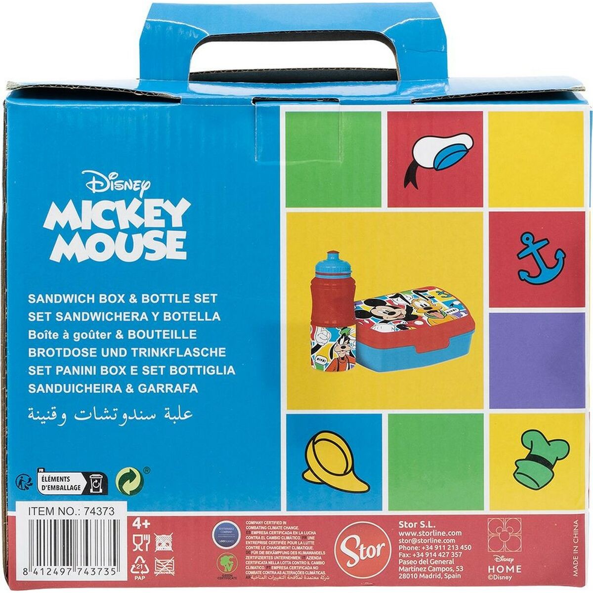 Mickey Mouse Brotzeitdose mit Trinkflasche für Kinder