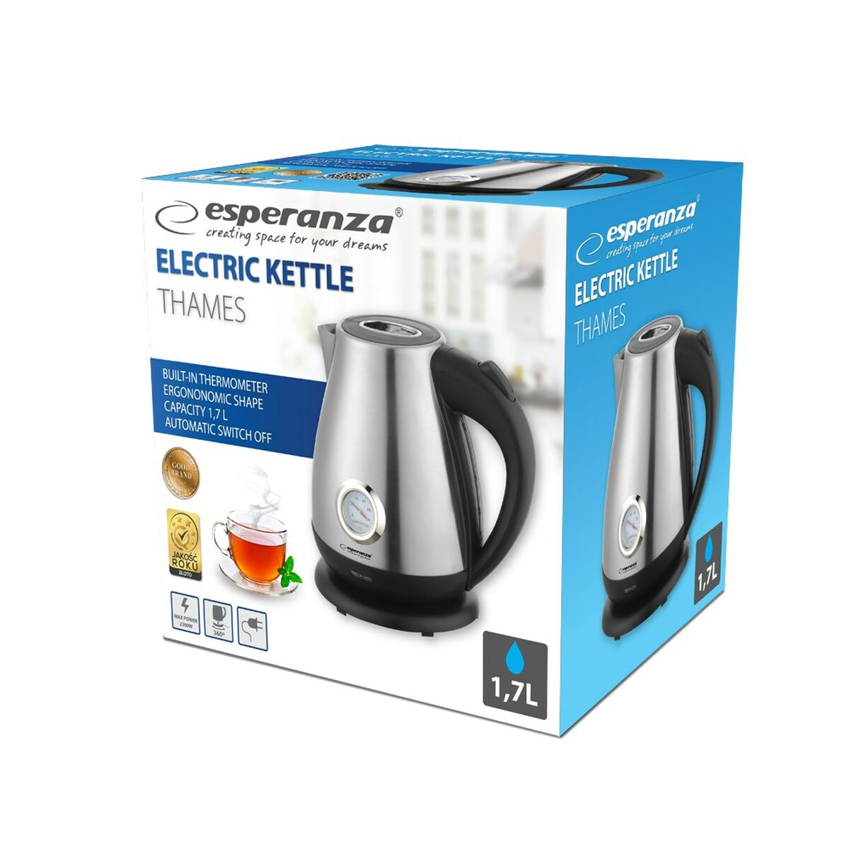 Esperanza Wasserkocher 2200 W 1,8 L 1,7 L bunt