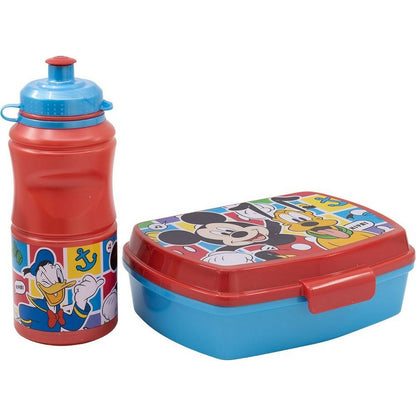 Brotzeitdose mit Flasche Mickey Mouse 380 ml Kunststoff