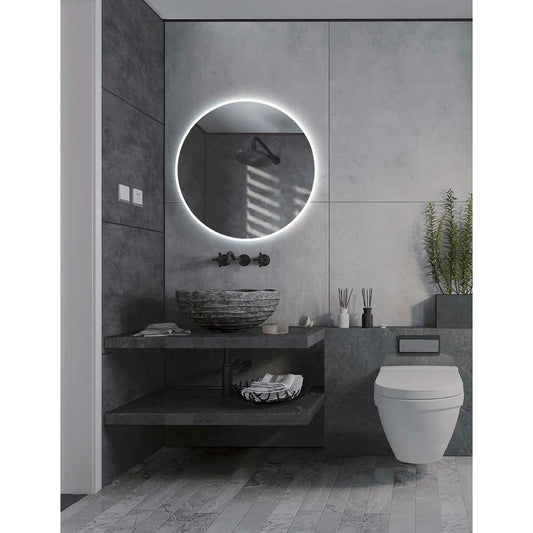 Badezimmerspiegel Ledimex rund 90 cm mit LED-Licht