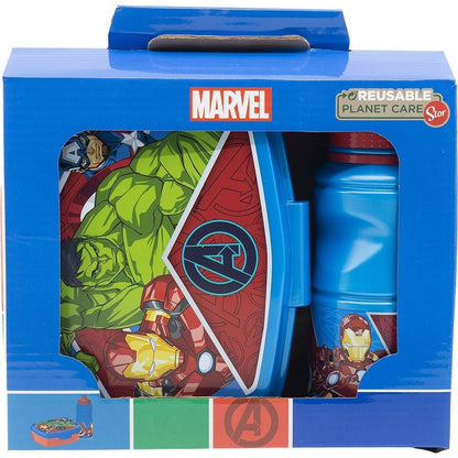 Lunchbox Set mit Trinkflasche Avengers bunt