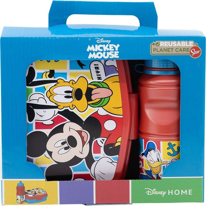 Lunchbox Set mit Trinkflasche Mickey Mouse bunt