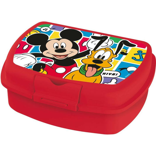 Lunchbox Mickey Mouse CZ11370 rot Kunststoff Brotdose für Kinder