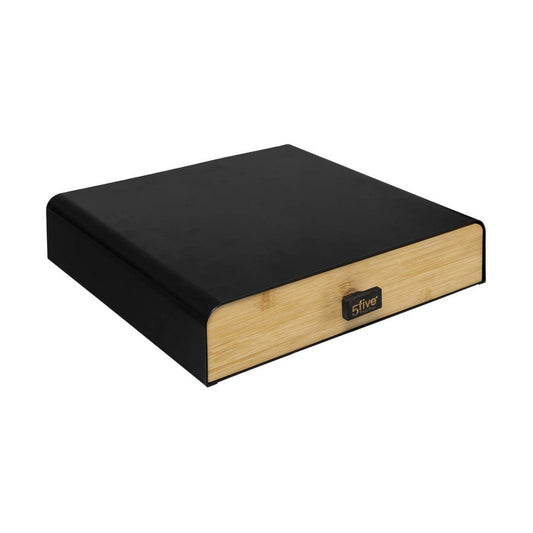 Organizer für Kaffeekapseln 5five Simply Smart Schwarz Metall mit 2 Schubladen