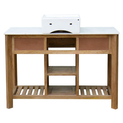 Waschtischunterschrank Home ESPRIT Weiß Natur Holz Keramik
